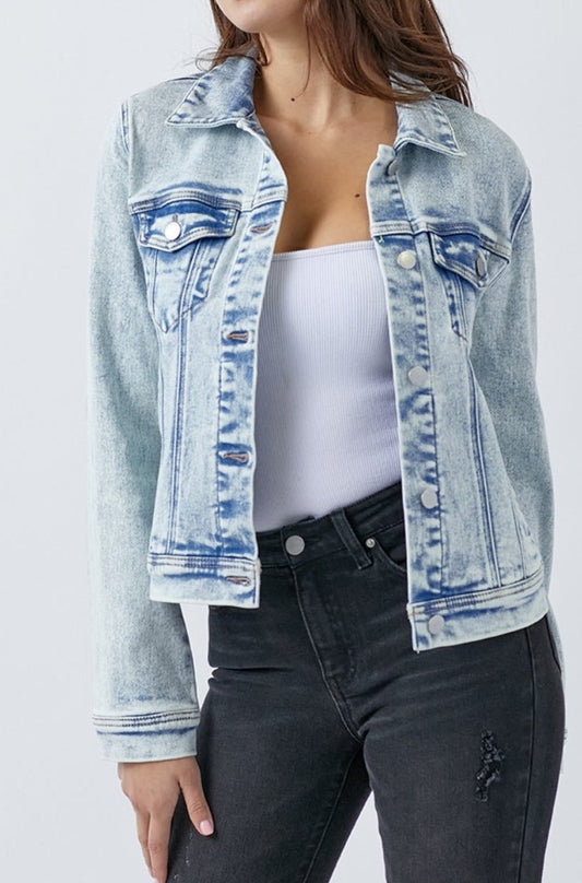 Open Up Denim Jacket - Cheeky Chic Boutique
