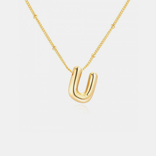 Bubble Initial Necklace T-Z - Cheeky Chic Boutique