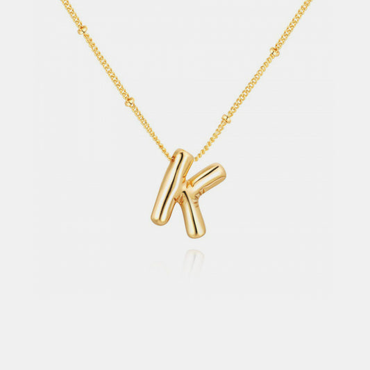 Bubble Initial Necklace K-S - Cheeky Chic Boutique