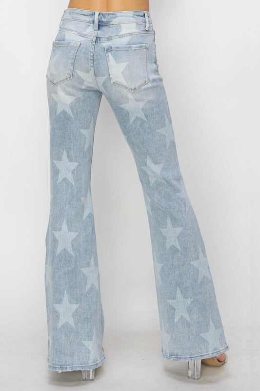 Shine Bright Star Flare Jeans