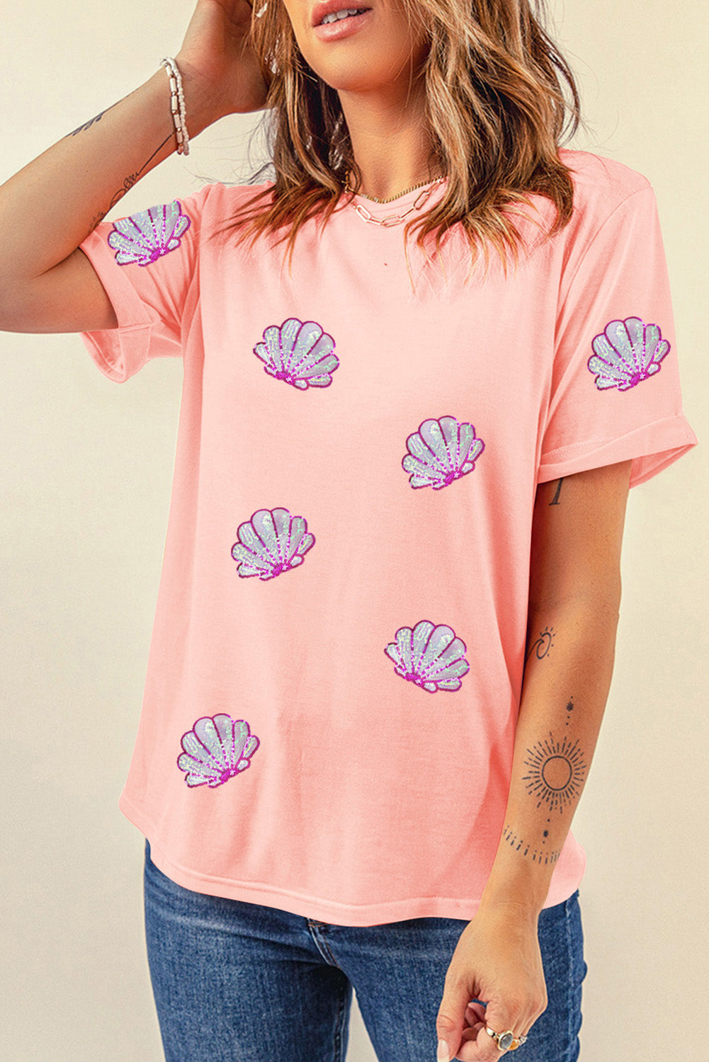 She Sells Seashells Sequin Tee - Cheeky Chic Boutique