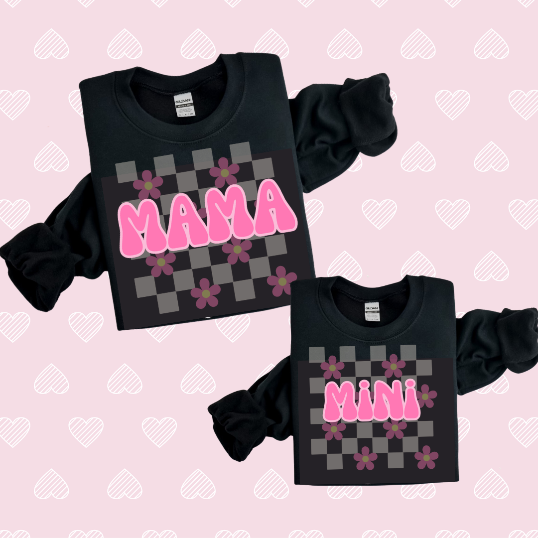 Mama Floral Retro Graphic Sweatshirt - Cheeky Chic Boutique