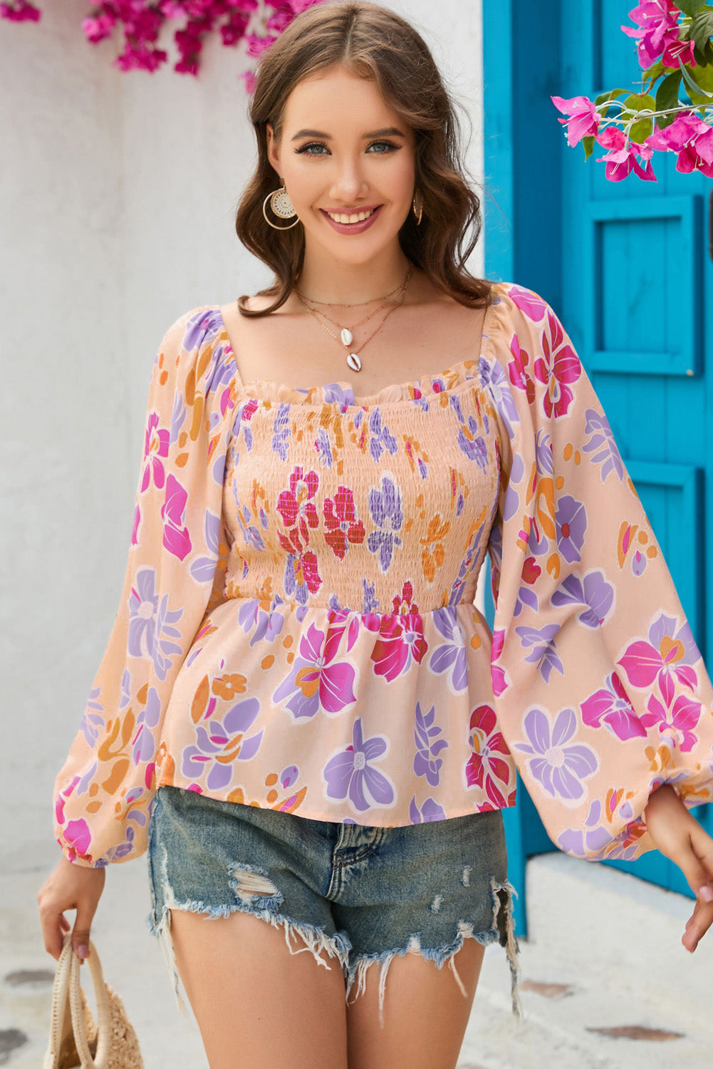 Wish You Happiness Floral Blouse - Cheeky Chic Boutique