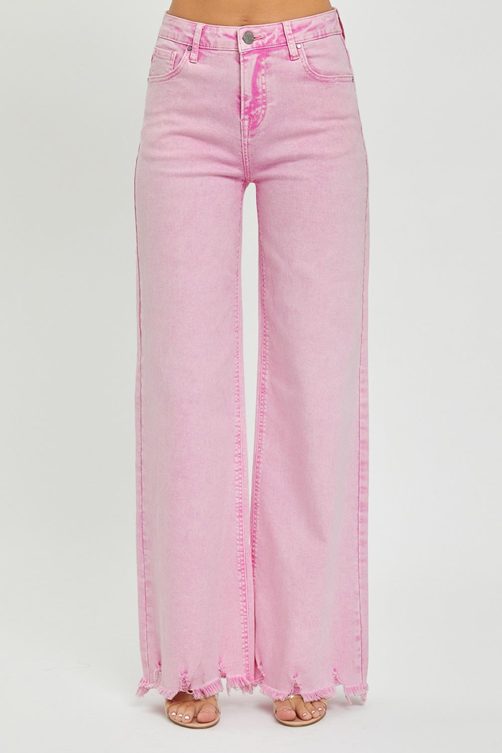 Pink Acid Wide Leg Jeans - Cheeky Chic Boutique