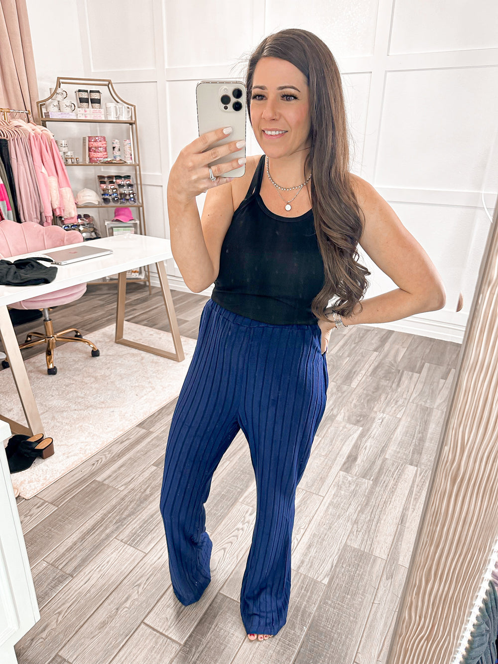 Lexi Ribbed Flare Lounge Pants - Cheeky Chic Boutique