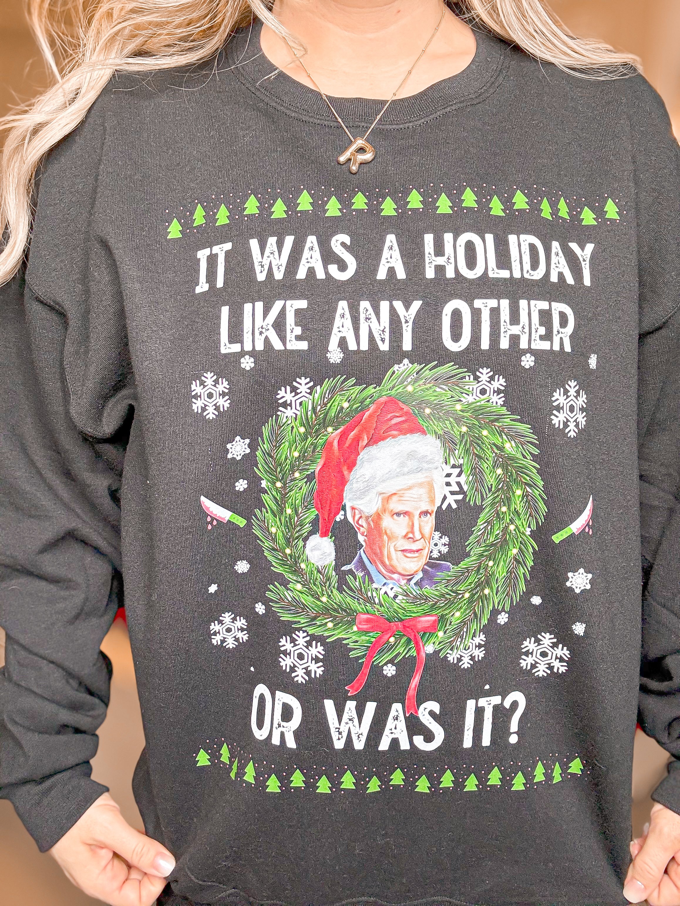 Dateline Holiday Graphic Sweatshirt Cheeky Chic Boutique
