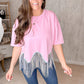 Shimmer Fringe Tee - Cheeky Chic Boutique