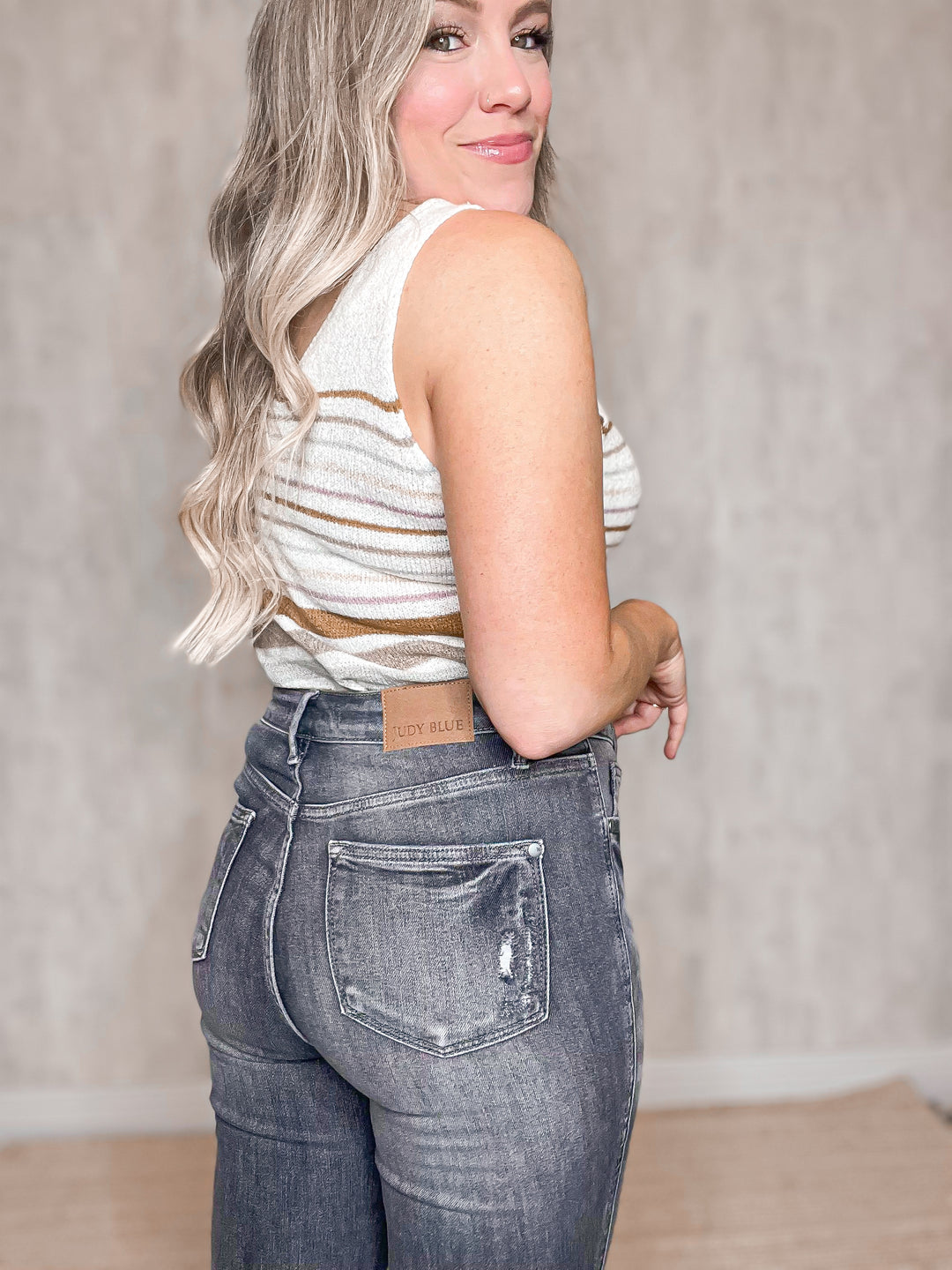 Hadley Grey Jeans - Cheeky Chic Boutique