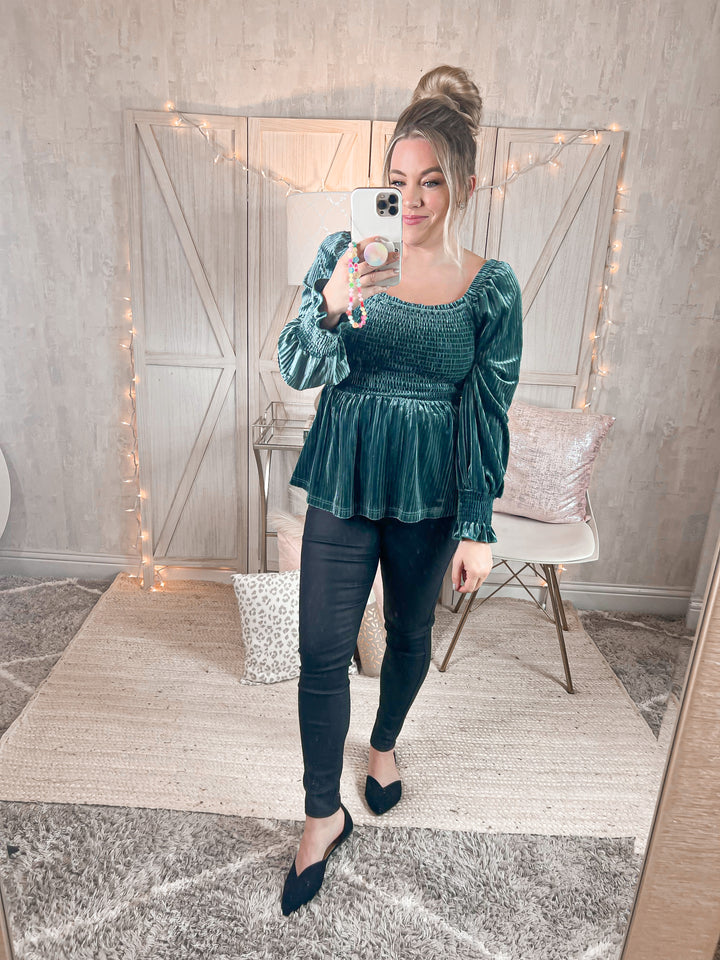 Velvet Dreams Blouse - Cheeky Chic Boutique