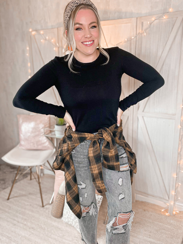 Honeycomb Plaid Button Shirt - Cheeky Chic Boutique
