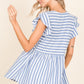 Smooth Sailing Striped Blouse - Cheeky Chic Boutique