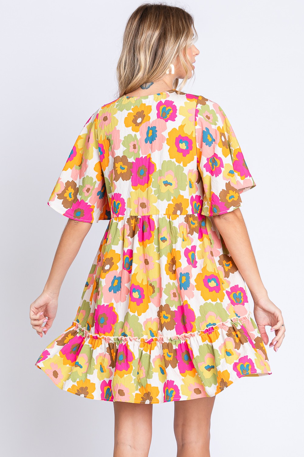 Here Comes the Sun Floral Mini Dress - Cheeky Chic Boutique