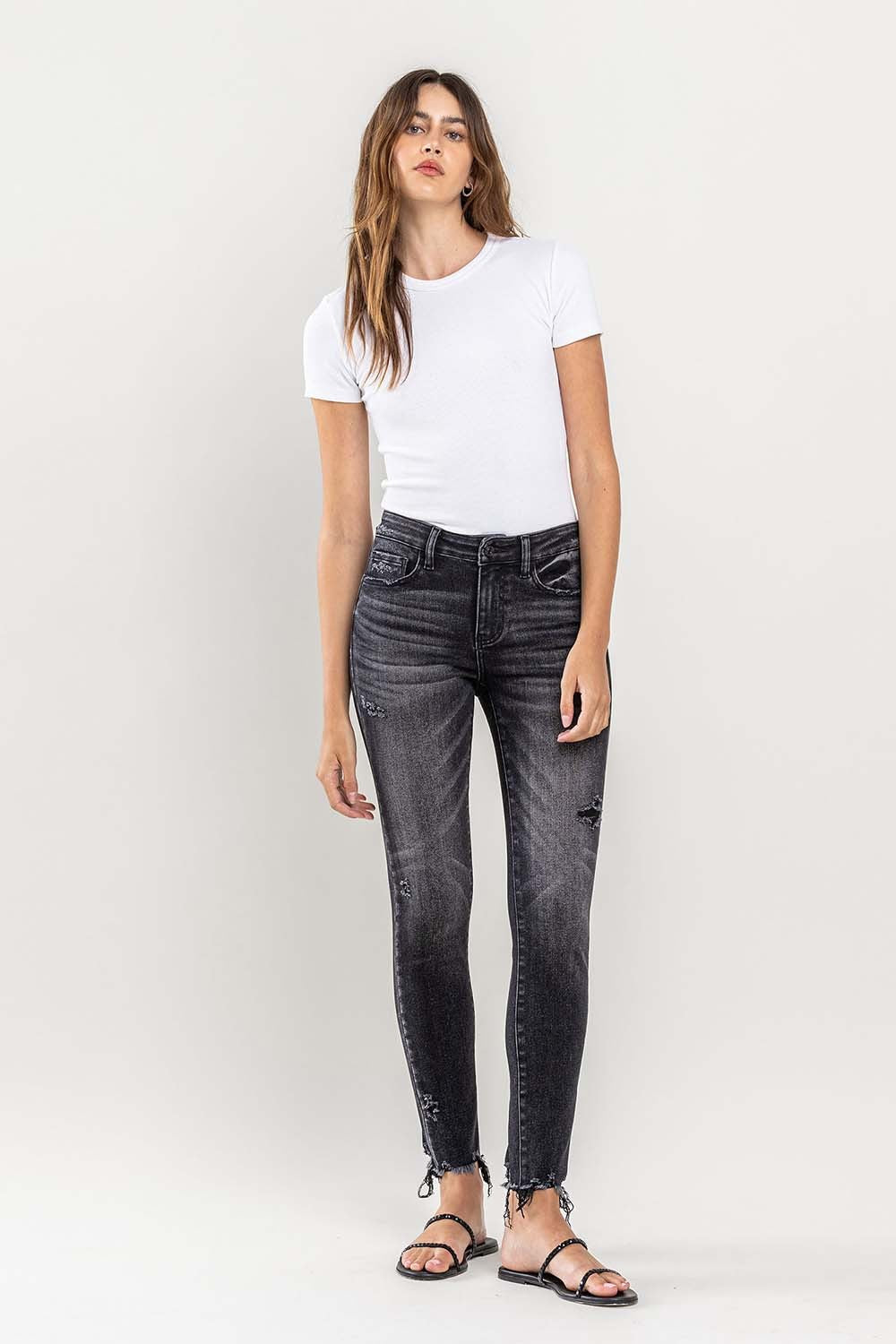 Lover Cropped Skinny Jeans - Cheeky Chic Boutique
