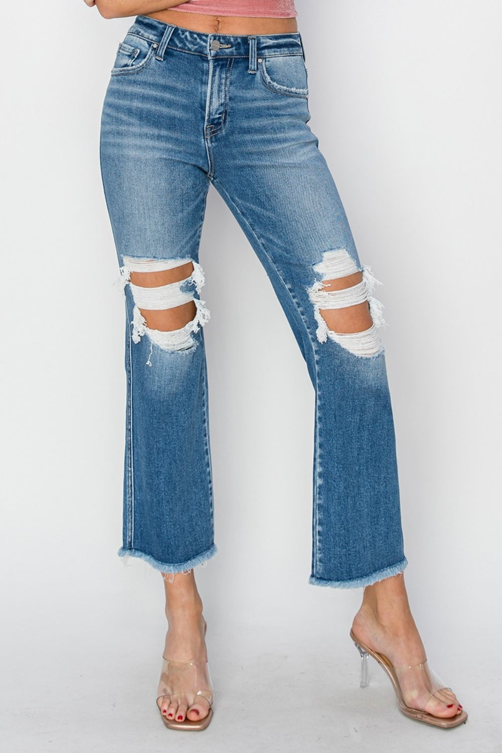 By Design Cropped Flare Jeans - Cheeky Chic Boutique