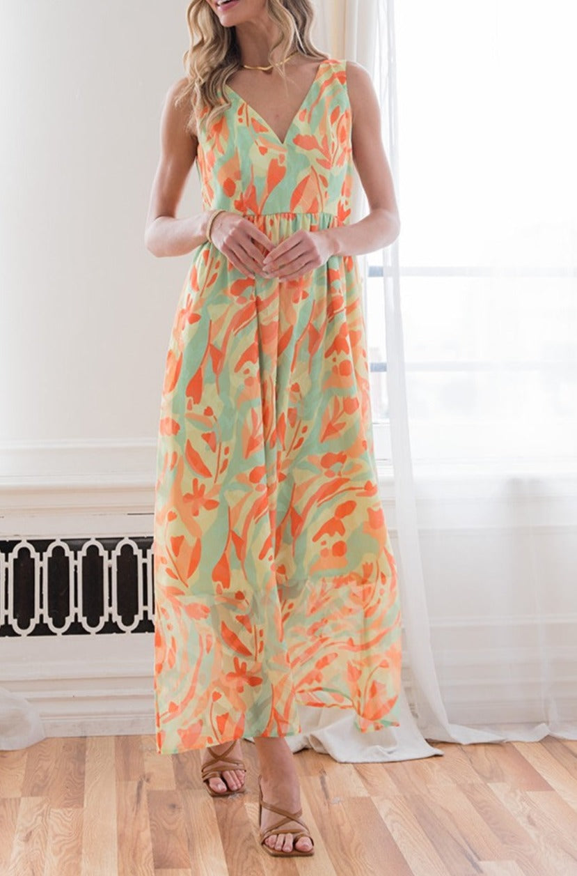 Spring Season Floral Maxi Dress - Cheeky Chic Boutique