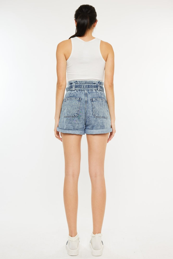 Well Planned Paperbag Denim Shorts - Cheeky Chic Boutique