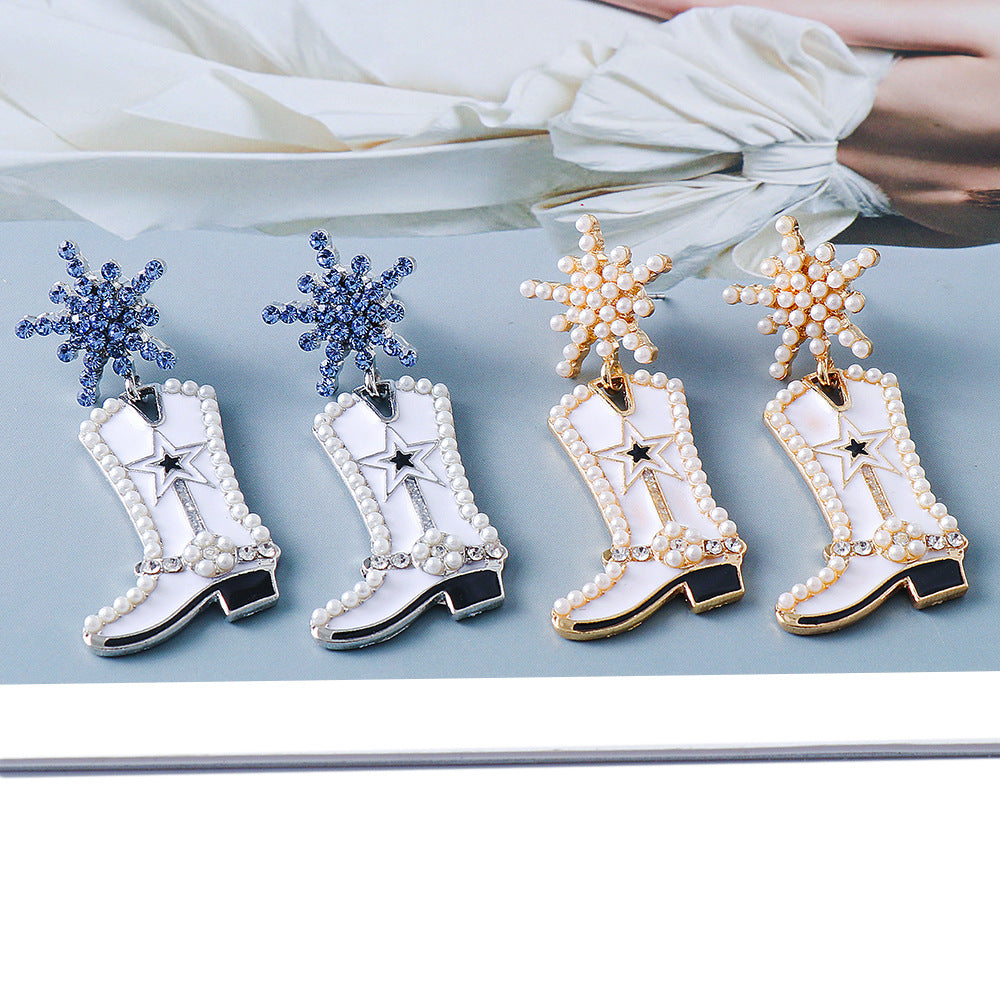 Boot Alloy Dangle Earrings - Cheeky Chic Boutique