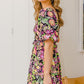 ODDI Full Size Floral Tie-Back Mini Dress - Cheeky Chic Boutique