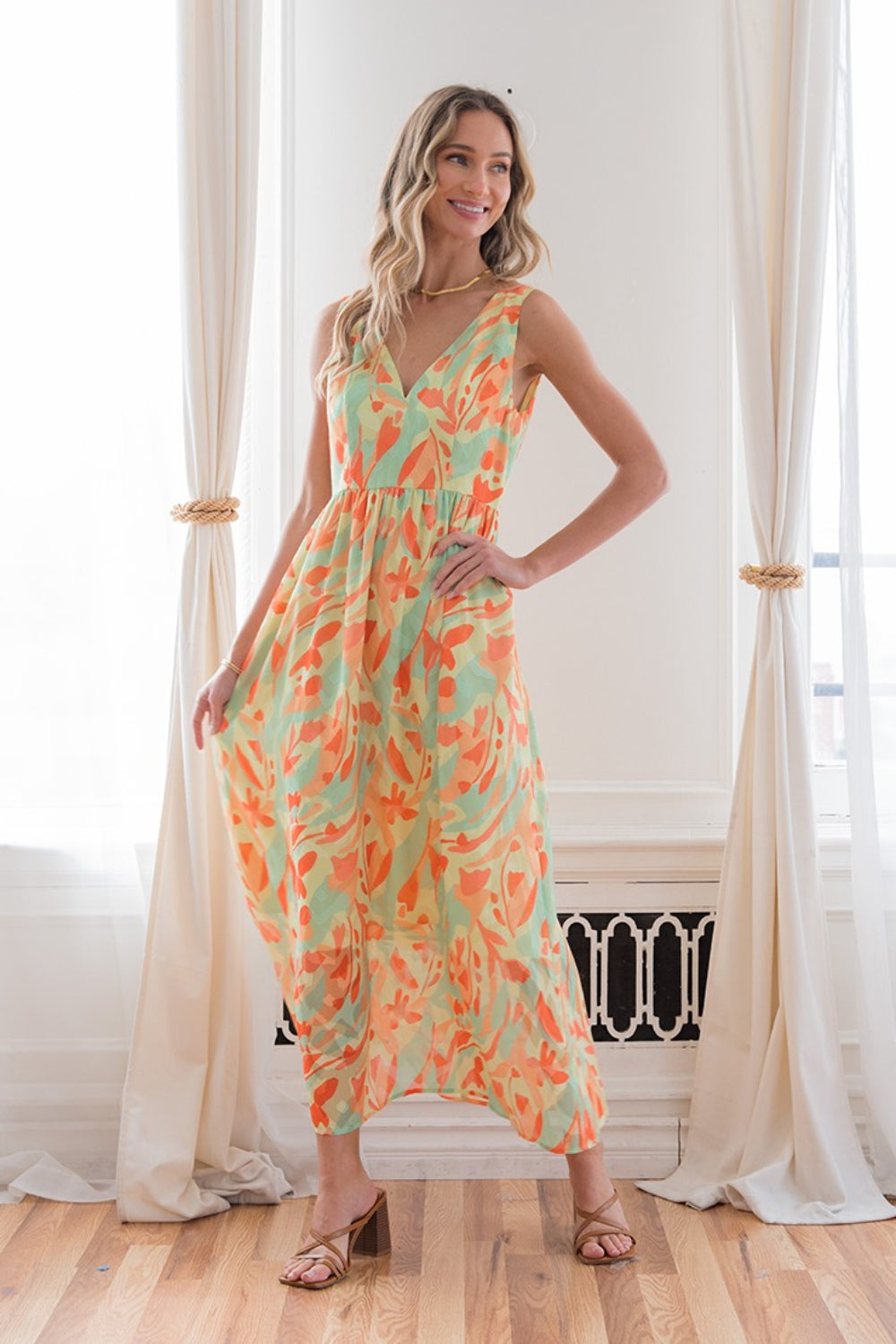 Spring Season Floral Maxi Dress - Cheeky Chic Boutique