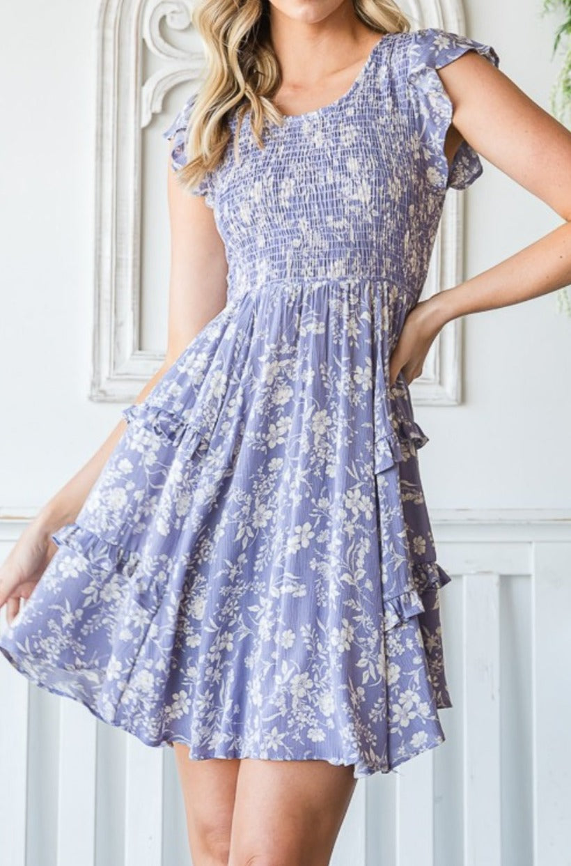 Periwinkle Promise Mini Dress - Cheeky Chic Boutique
