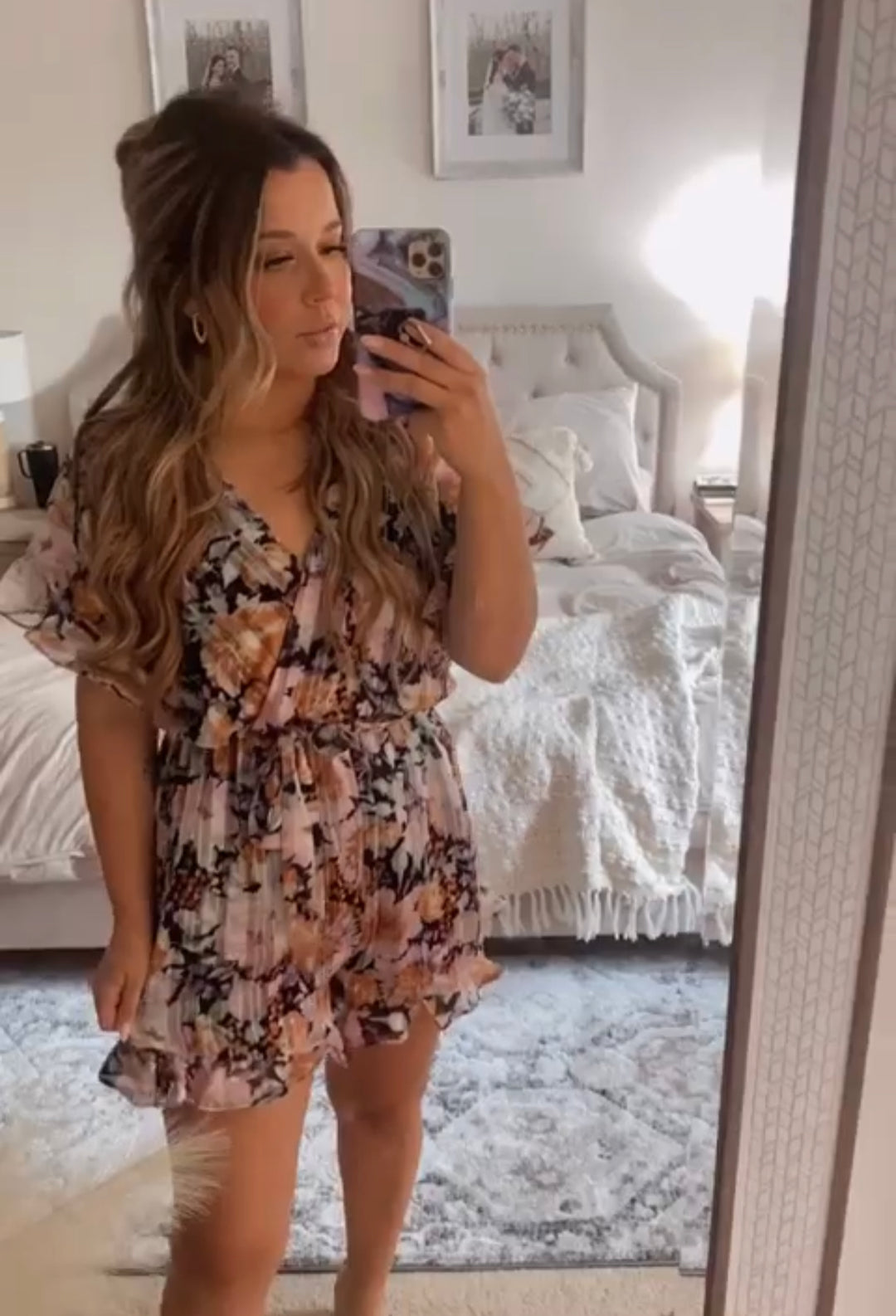 Field Full of Goodness Floral Romper - Cheeky Chic Boutique