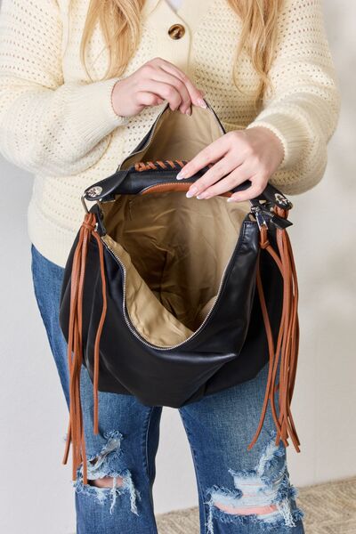 First and Foremost Fringe Contrast Handbag - Cheeky Chic Boutique