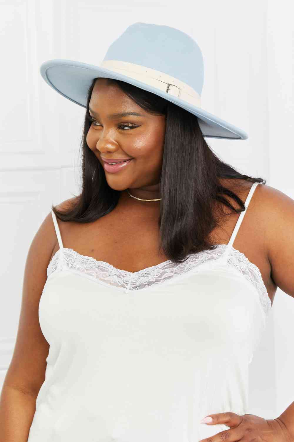 Fame Summer Blues Fedora Hat - Cheeky Chic Boutique