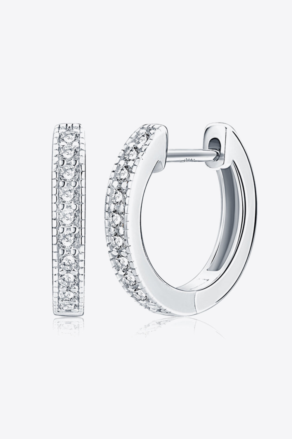 Inlaid Moissanite Hoop Earrings - Cheeky Chic Boutique