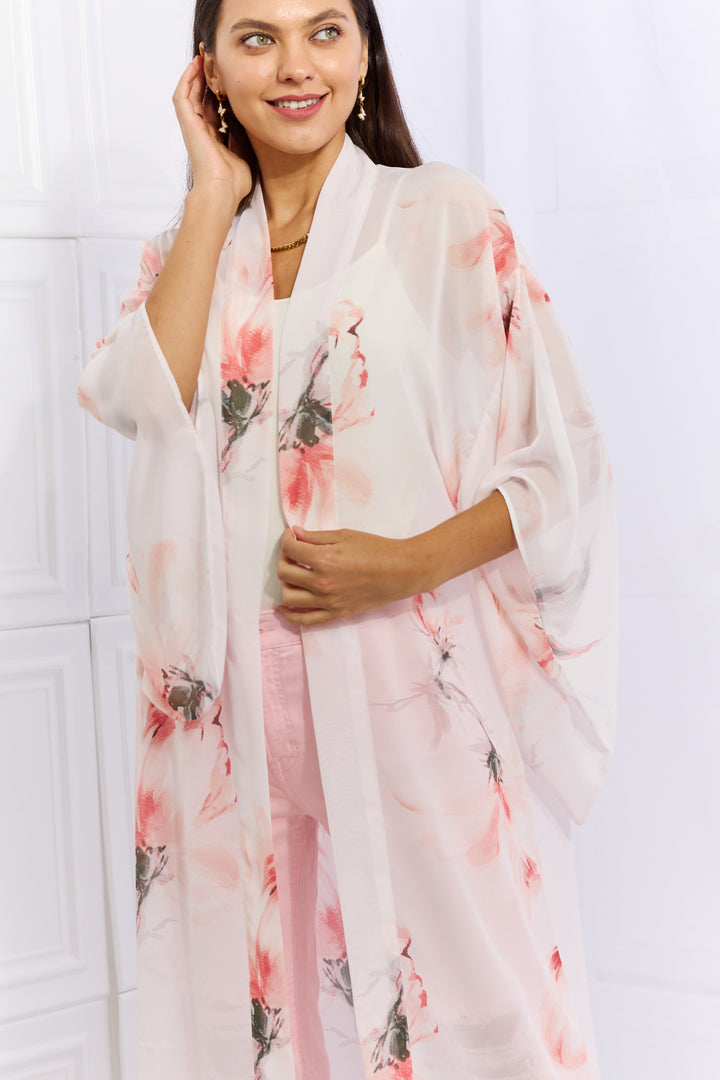 Pick Me Floral Chiffon Kimono Cardigan - Cheeky Chic Boutique