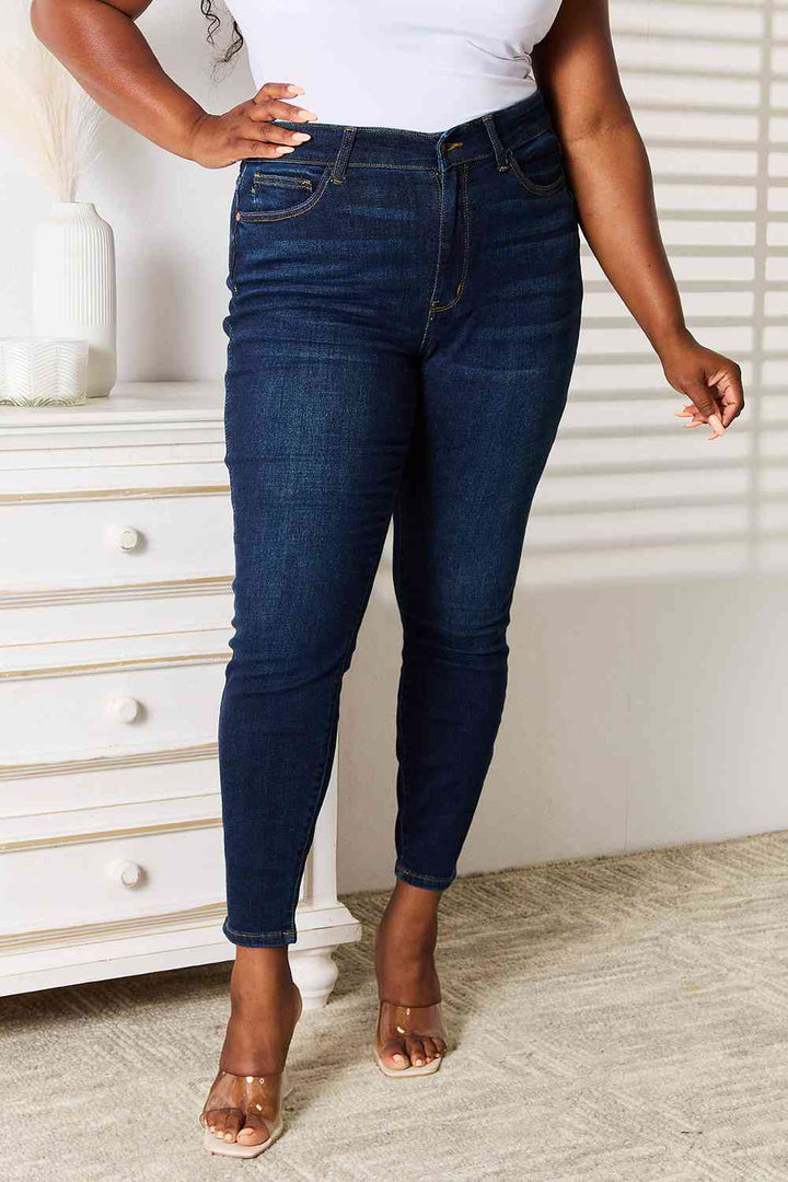 Unsettled Judy Blue Dark Skinny Jeans - Cheeky Chic Boutique