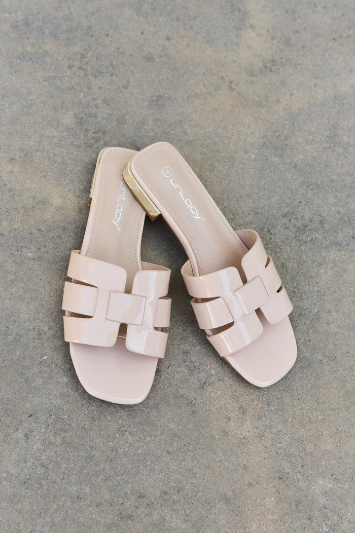 Weeboo Walk It Out Slide Sandals in Cream - Cheeky Chic Boutique