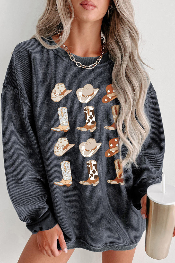 Western Vibes Graphic Sweatshirt - Cheeky Chic Boutique