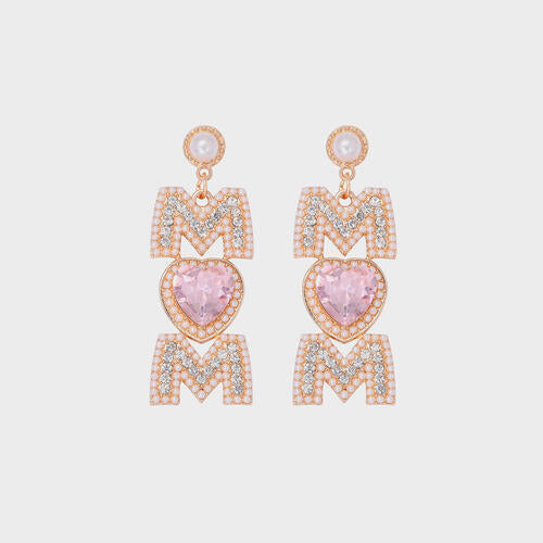 Mom Beaded Rhinestone Earrings - Cheeky Chic Boutique