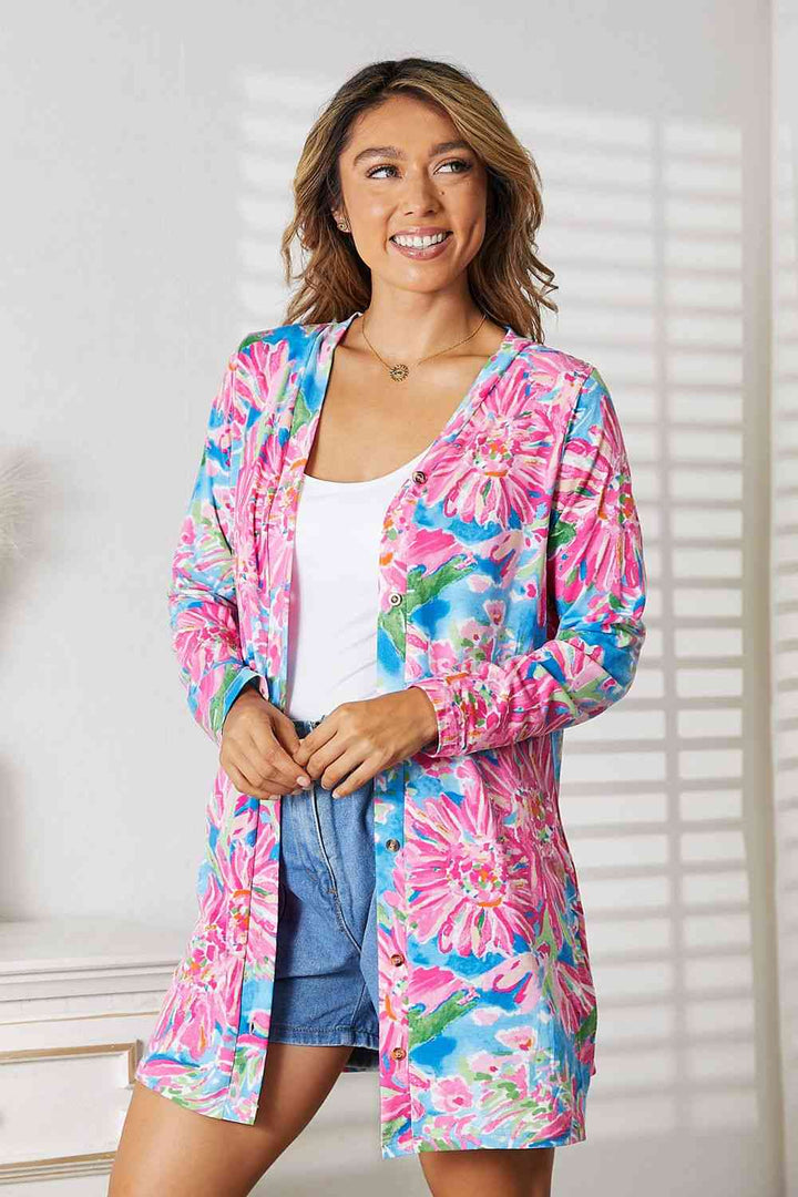 On Island Time Bright Floral Cardigan - Cheeky Chic Boutique