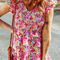 PRE-ORDER Floral Ruffle Trim Smocked Dress - Cheeky Chic Boutique