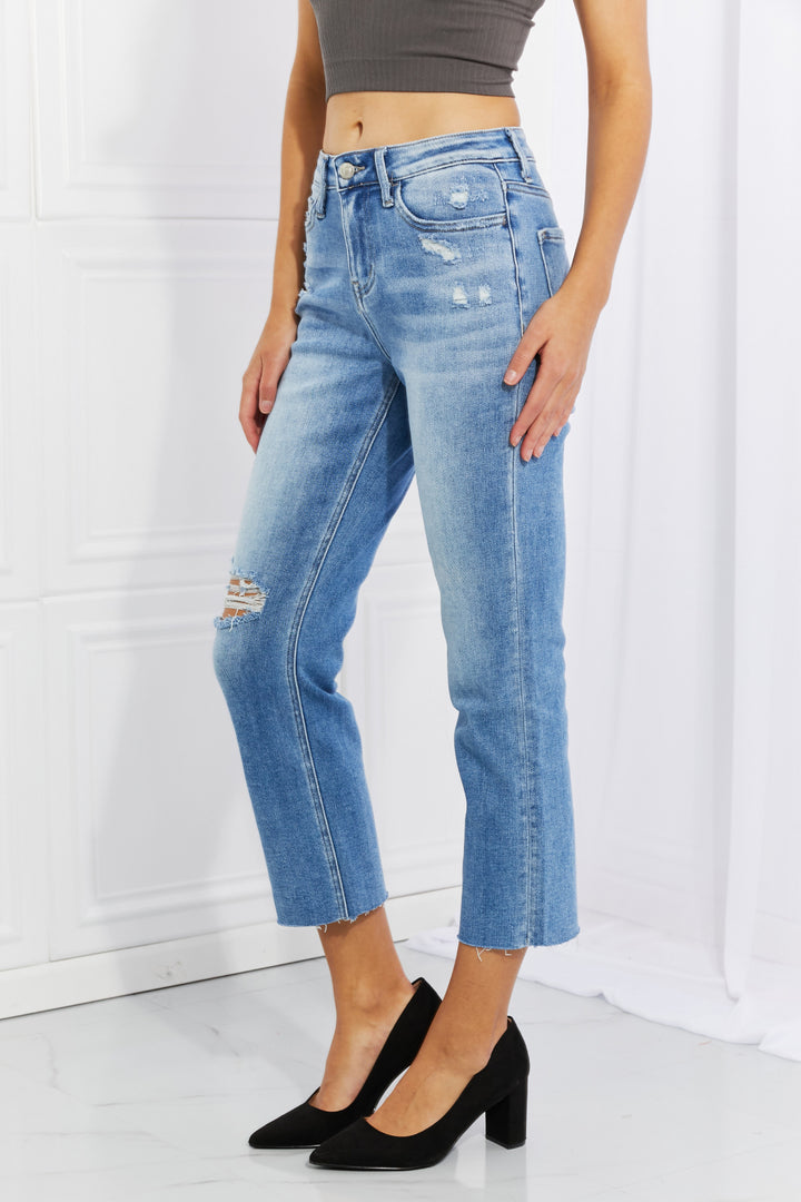 Lovervet Brynne Full Size High Rise Slim Straight - Cheeky Chic Boutique