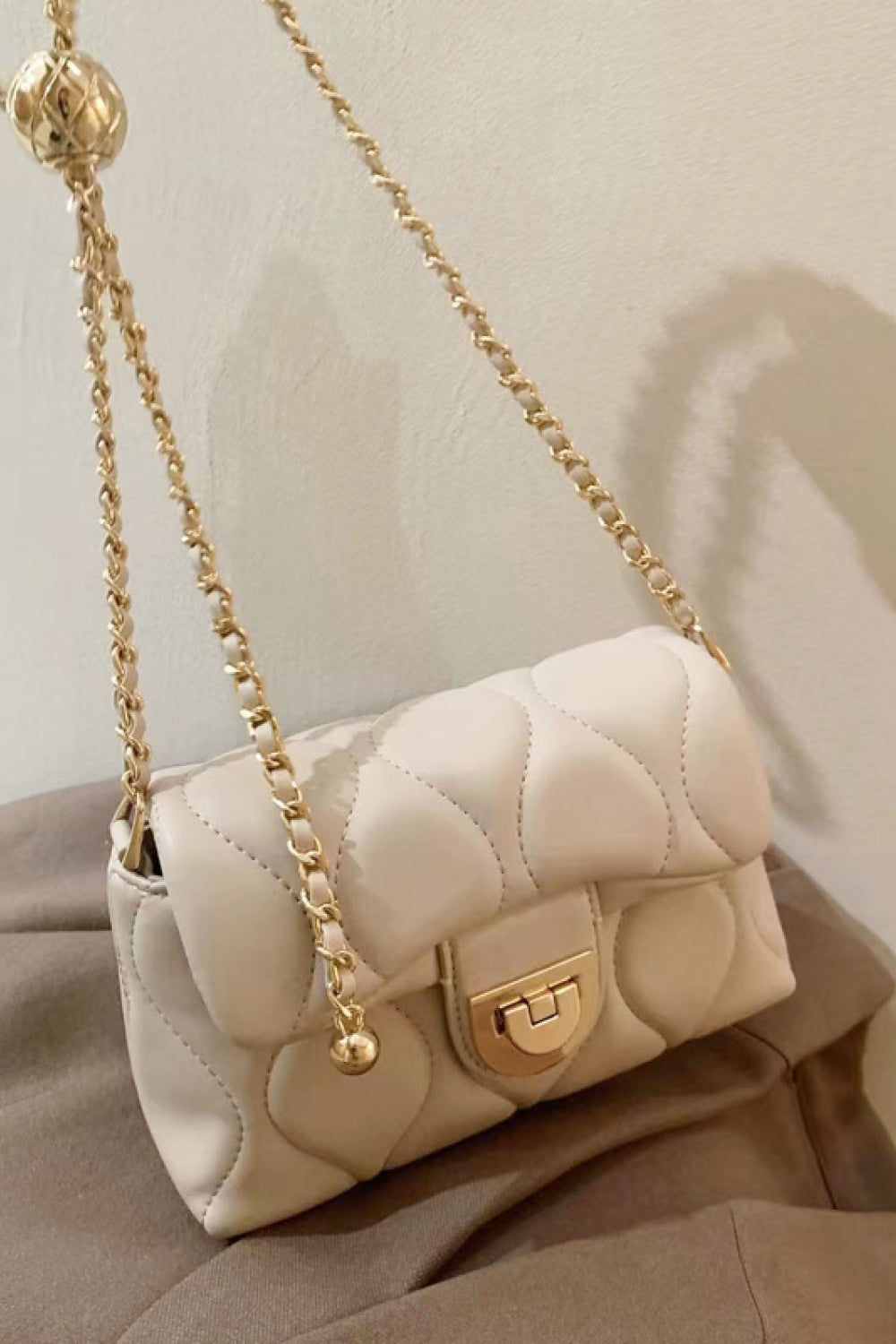 PU Leather Adjustable Chain Crossbody Bag - Cheeky Chic Boutique