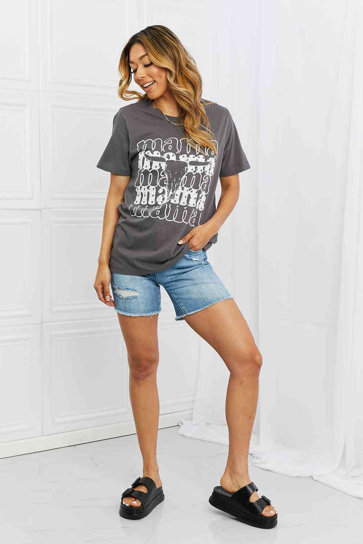 mineB I Got It From My Mama Full Size Graphic Tee - Cheeky Chic Boutique