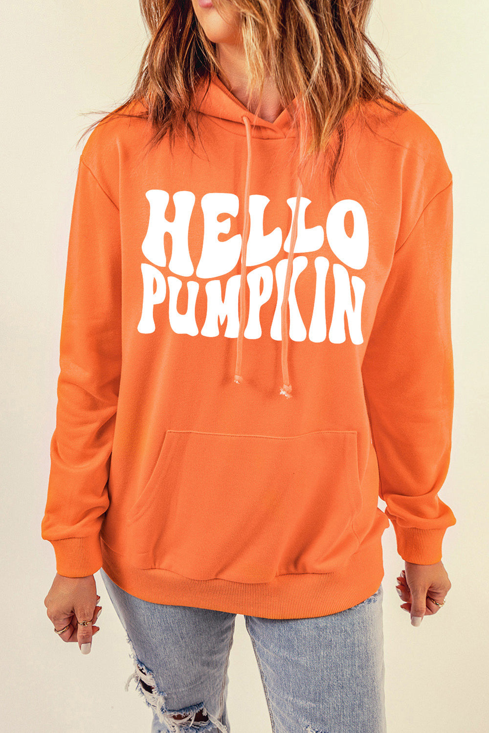 Hello Pumpkin Graphic Hoodie - Cheeky Chic Boutique