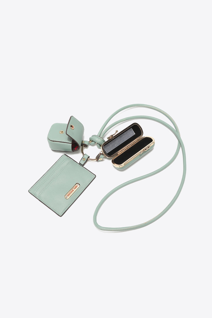 Nicole Lee USA Vegan Leather 3-Piece Lanyard Set - Cheeky Chic Boutique
