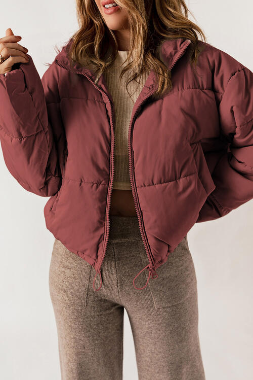 Beyond Basic Burnt Sienna Puffer Jacket - Cheeky Chic Boutique