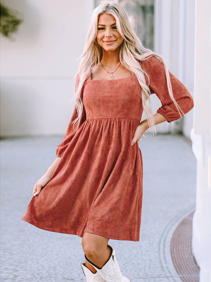 Fields of Fall Mini Dress - Cheeky Chic Boutique