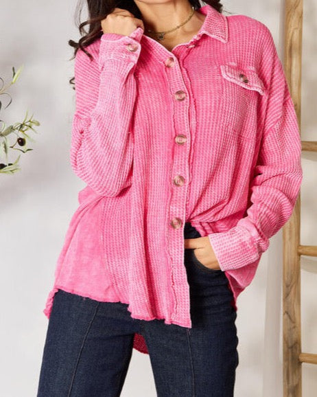 Dance to the Beat Button Up Shirt - Cheeky Chic Boutique