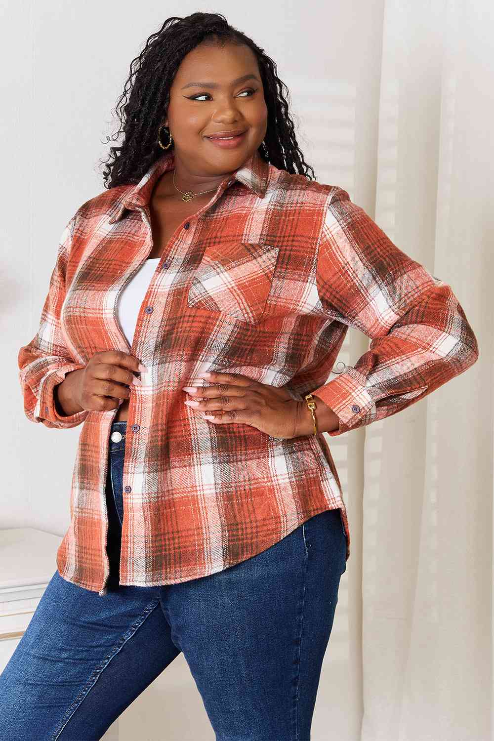Double Trouble Plaid Shirt - Cheeky Chic Boutique
