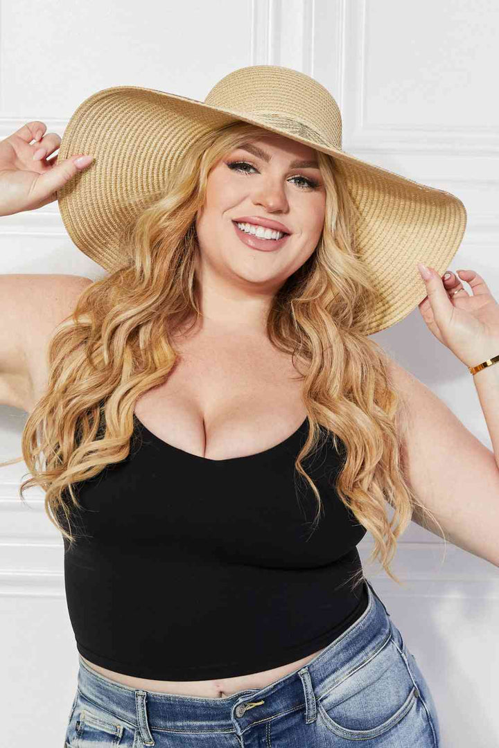 Justin Taylor Palm Leaf Straw Sun Hat - Cheeky Chic Boutique