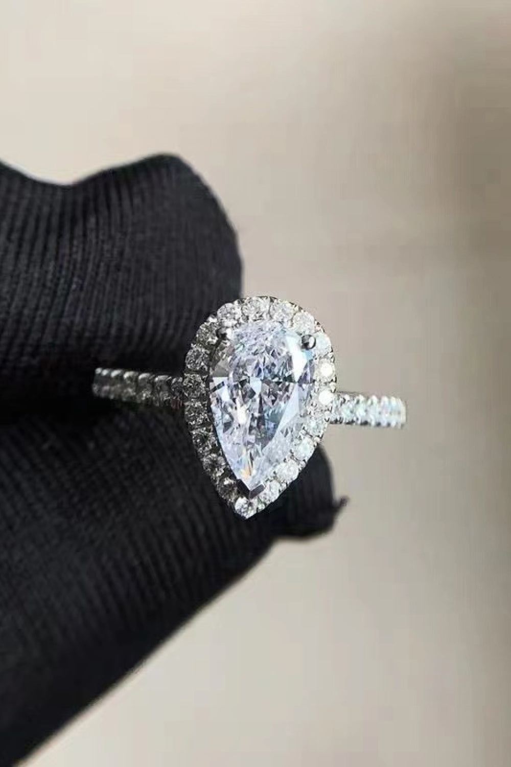 2 Carat Moissanite Teardrop Cluster Ring - Cheeky Chic Boutique