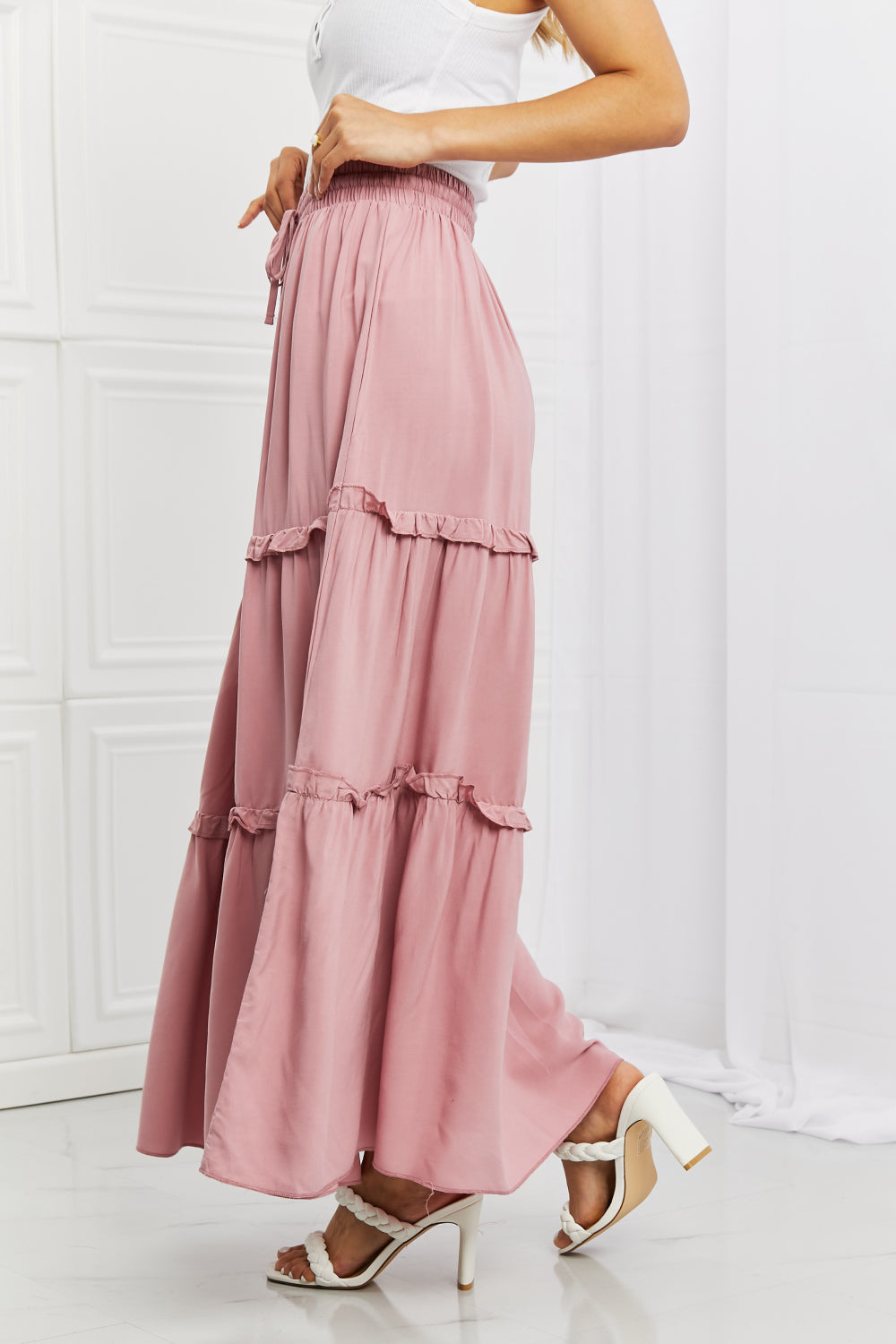 Zenana Summer Days Full Size Ruffled Maxi Skirt - Cheeky Chic Boutique
