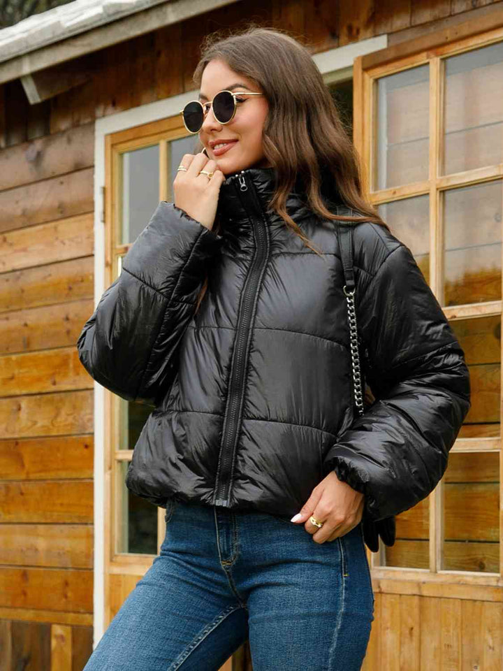 Can't Stand the Rain Puffer Jacket - Cheeky Chic Boutique