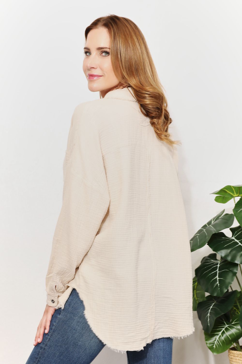 Take A Break Button-Up Shirt - Cheeky Chic Boutique