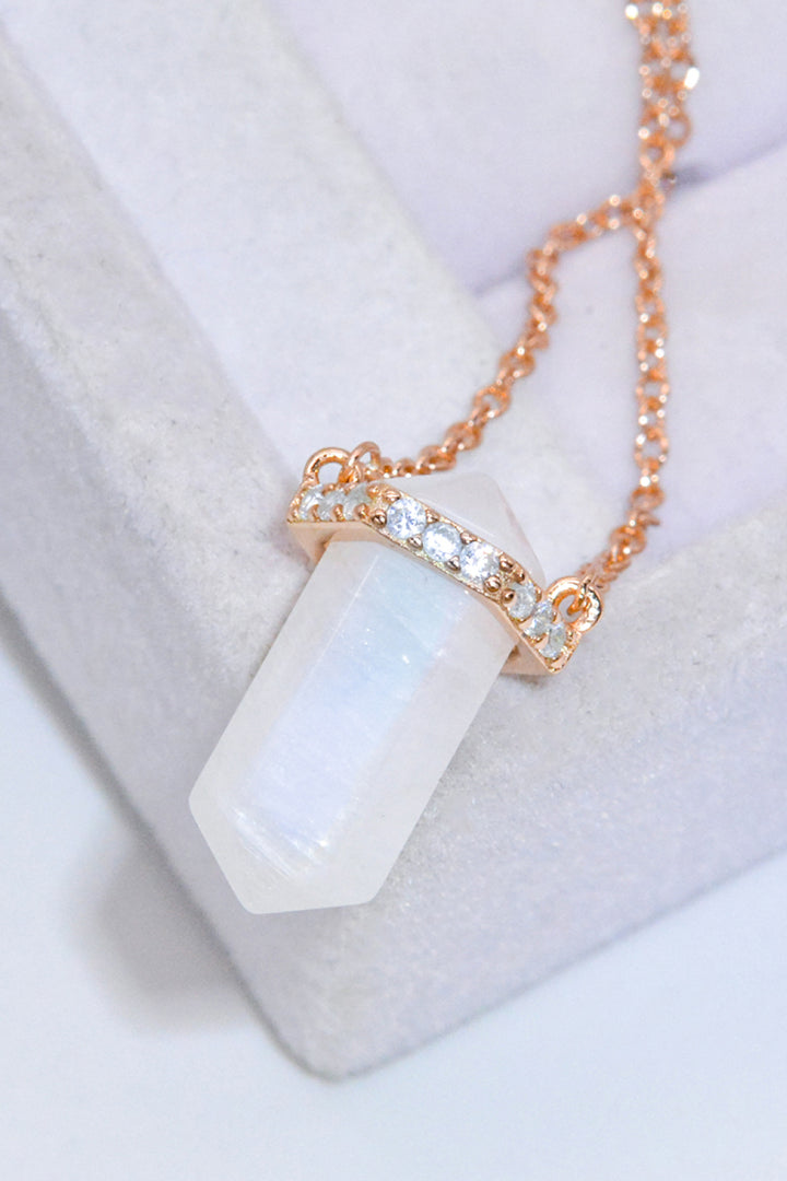 Natural Moonstone Chain-Link Necklace - Cheeky Chic Boutique